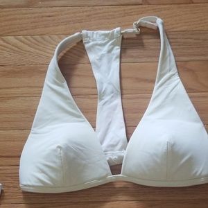 White T back bathing suit top